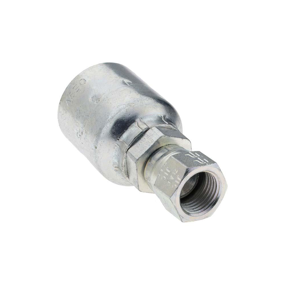 Parker Hydraulic Hose Straight Female JIC 37 ° Swivel Fitting: 0.375" ID, 6 mm, 1/2-20 - KP46921