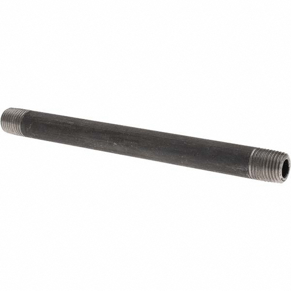 Value Collection Black Pipe Nipple: 1/8" Dia x 6" Long, Schedule 80 - BD-13629