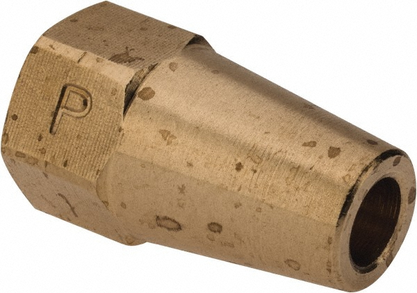 Parker Brass Flared Tube Long Nut: 5/16" OD, 1/2-20 Thread, 45 deg Flared Angle - 41FL-5