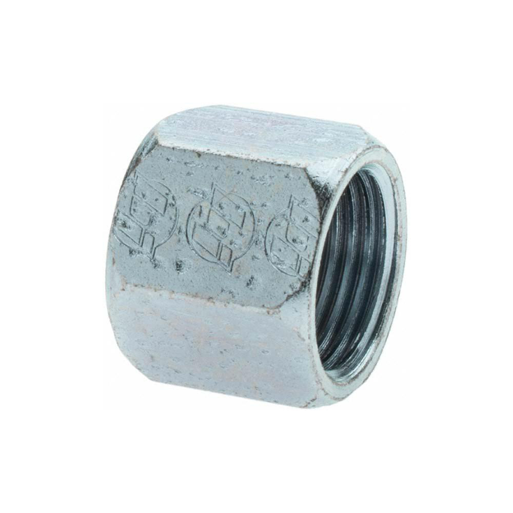 Brennan Steel Flared Tube Cap: 1/2" OD, 3/4-16 Thread, 37 deg Flared Angle - 10445