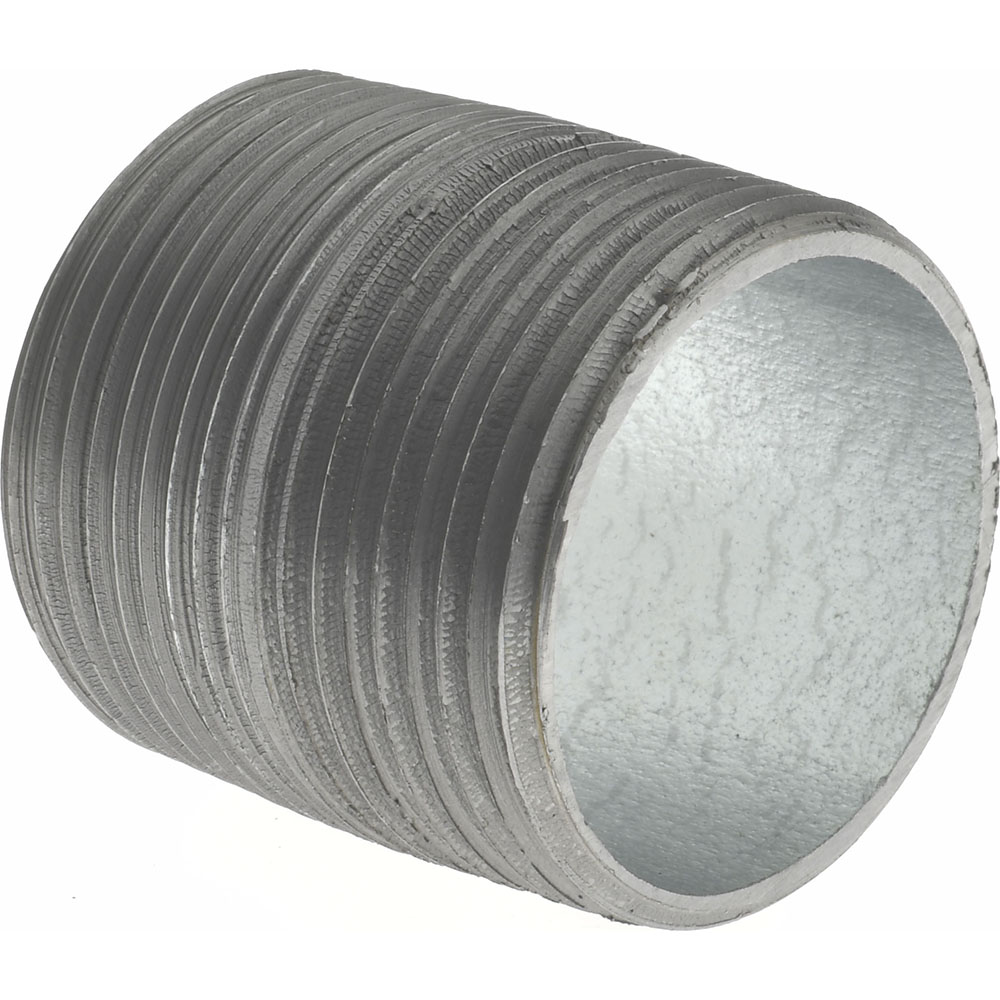 Value Collection Galvanized Pipe Nipple: 1-1/4", 1-5/8" Long, Schedule 40, Steel - NG07001
