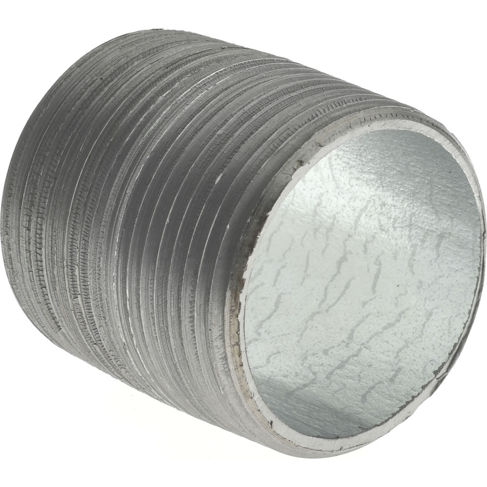 Value Collection Galvanized Pipe Nipple: 1-1/4", 1-5/8" Long, Schedule 40, Steel - NG07001