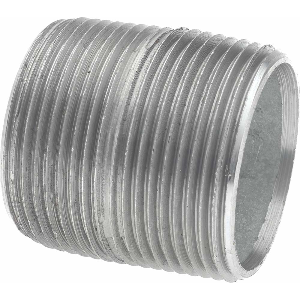 Value Collection Galvanized Pipe Nipple: 1-1/4", 1-5/8" Long, Schedule 40, Steel - NG07001