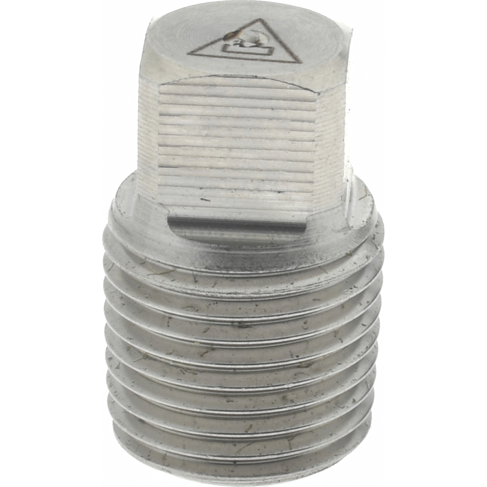 Merit Brass Pipe Square Head Plug: 1/8", 304 & 304L Stainless Steel - 3417DA-02