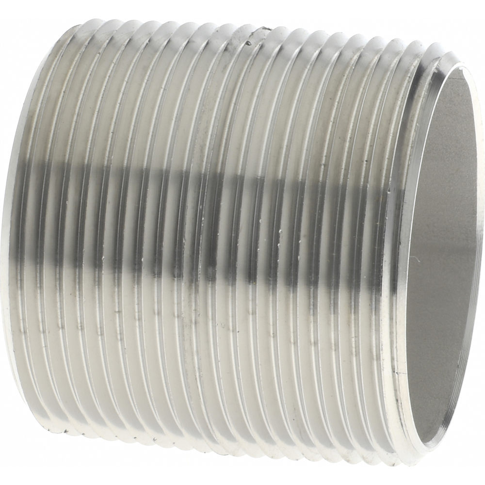 Value Collection Stainless Steel Pipe Nipple: 1-1/2" Pipe, Grade 304 & 304L - 4BN11/2*6