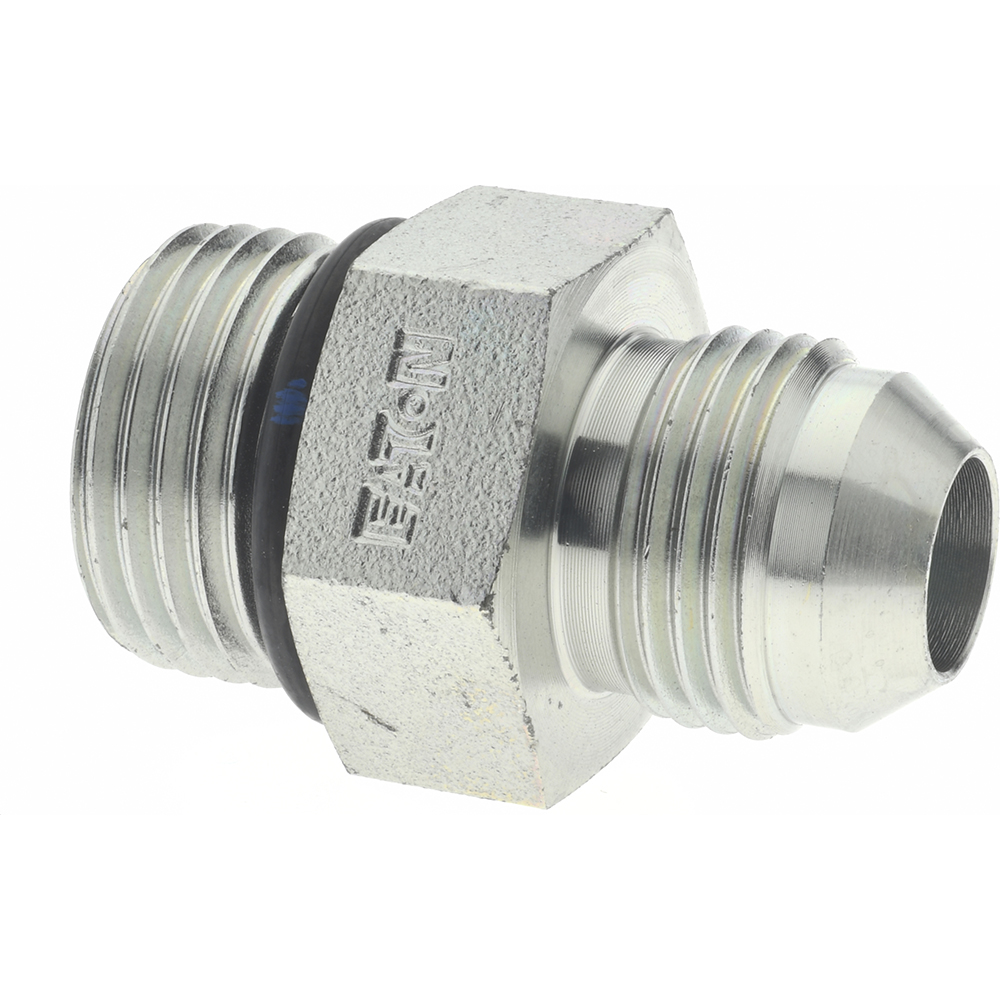 Eaton Steel Flared Tube 45 Deg Straight Thread Elbow: 1/2" OD, 37 deg Flared Angle - 2061-8-8S