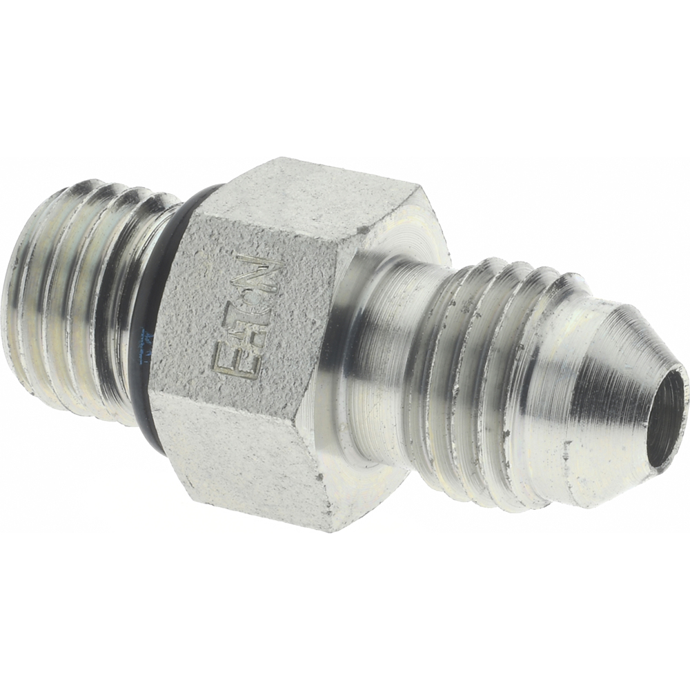 Eaton Steel Flared Tube 45 Deg Straight Thread Elbow: 1/2" OD, 37 deg Flared Angle - 2061-8-8S