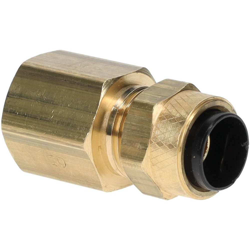 Parker Compression Tube Female Connector: 1/4-18, 1/4" Tube OD, Compression x FNPT - 66C-4-4
