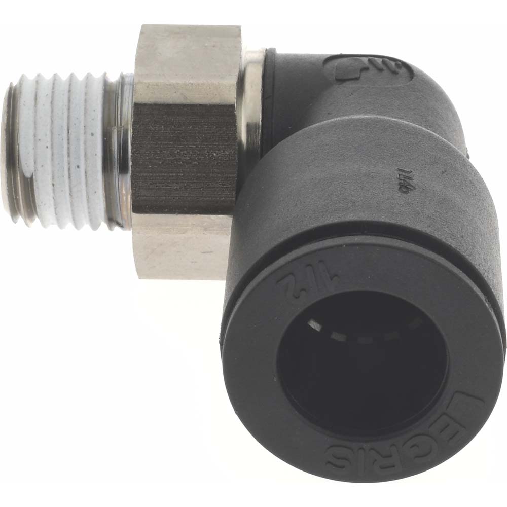 Legris Push-to-Connect Fitting: Male Elbow, NPT, 1/2" OD - 3109 62 14