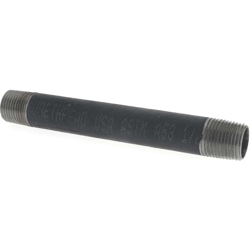 Value Collection Black Pipe Nipple: 1/2" Dia x 2-1/2" Long, Schedule 40 - NB04025