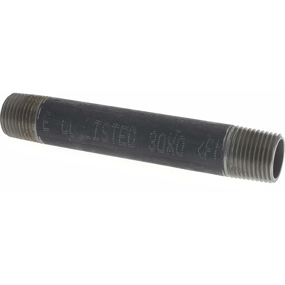 Value Collection Black Pipe Nipple: 1/2" Dia x 2-1/2" Long, Schedule 40 - NB04025