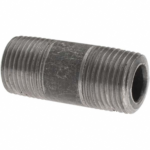 Value Collection Black Pipe Nipple: 3/8" Dia x 3-1/2" Long, Schedule 40 - MSCNB03035
