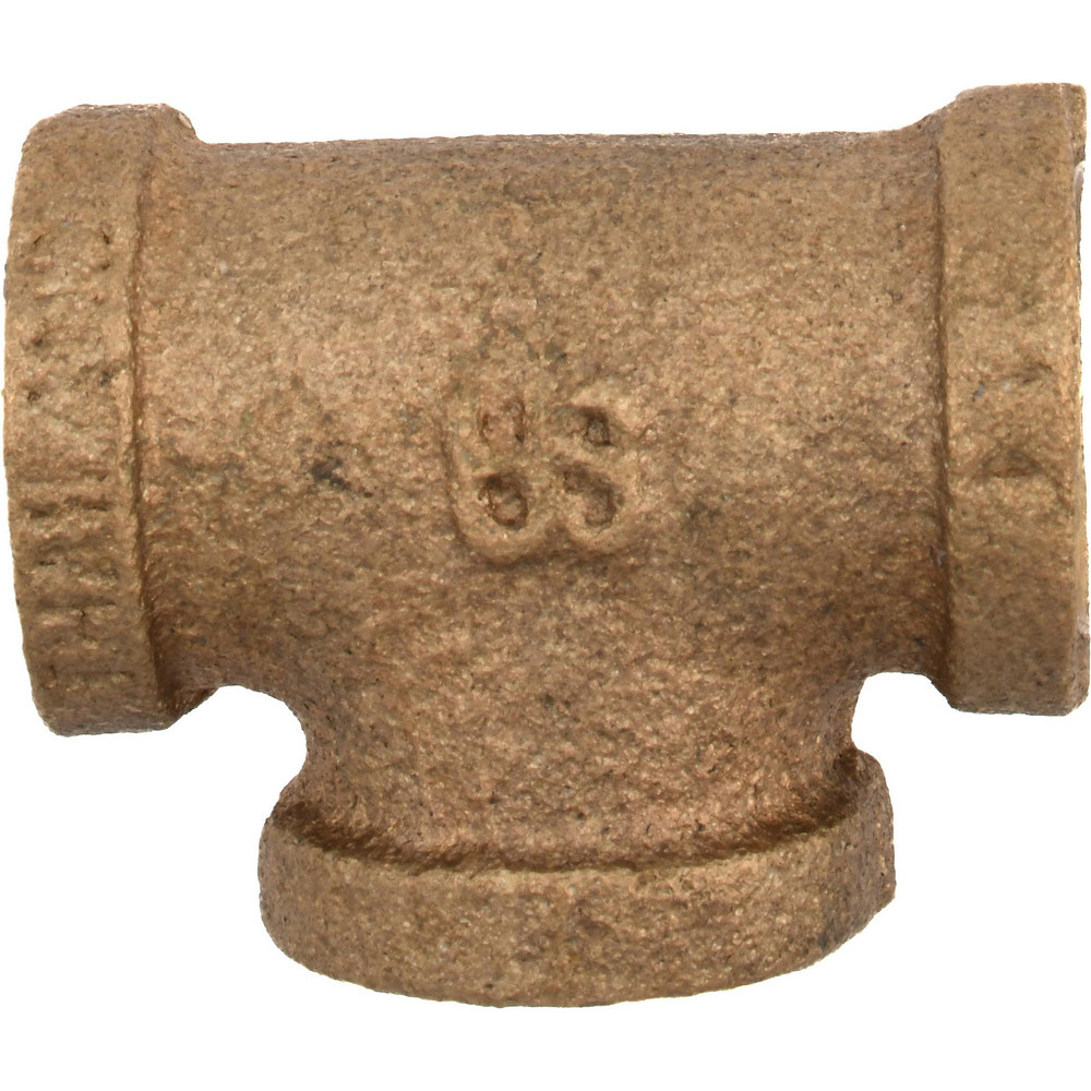 Merit Brass Brass Pipe Tee: 3/8" Fitting, Threaded, FNPT x FNPT x FNPT, Class 125, Lead Free - XNL106-06