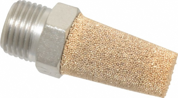 Merit Brass Brass Pipe Nipple: Threaded on Both Ends, 1-1/2" OAL, 1/8" NPT - 2102-150