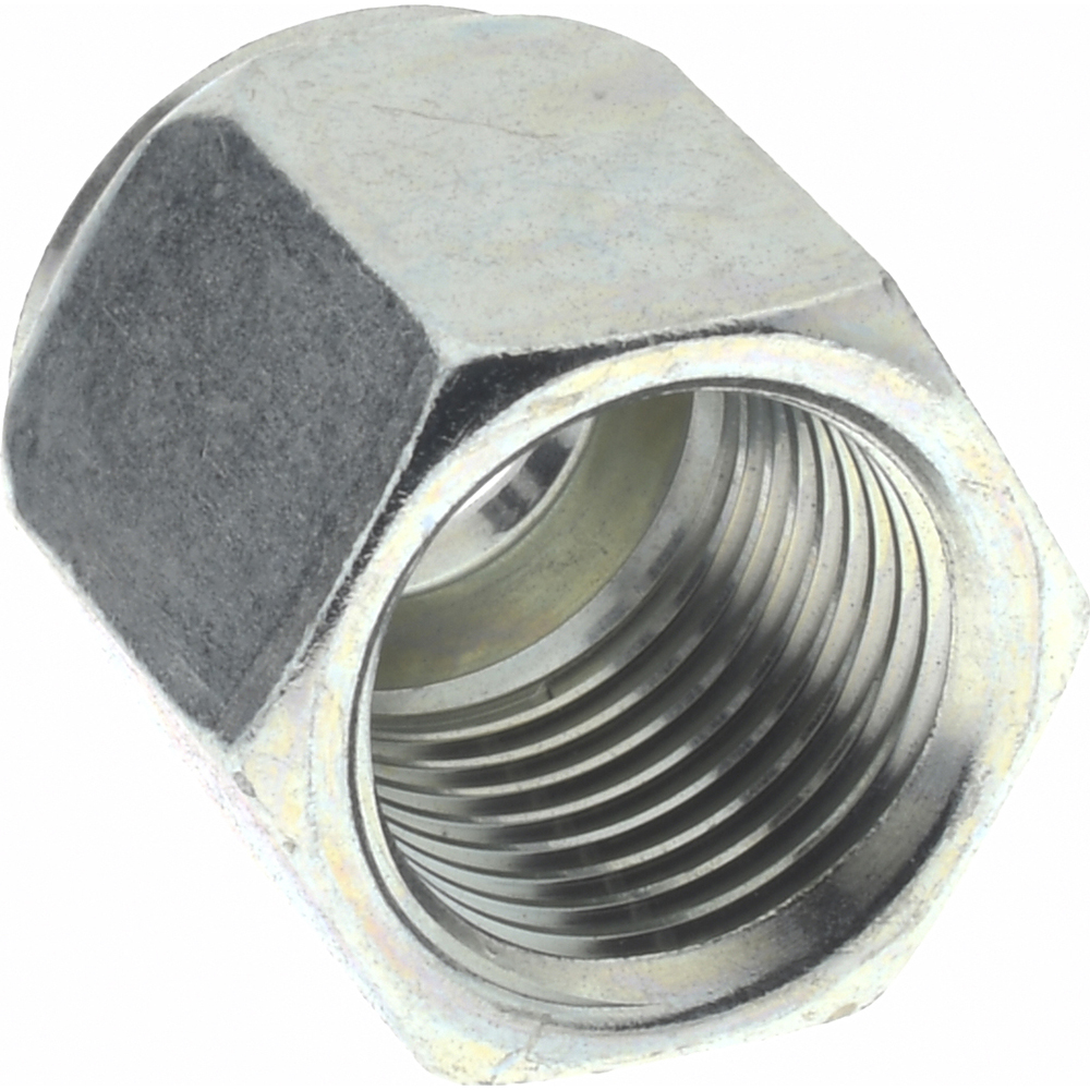 Parker Flareless Bite-Type Tube Nut: 11/16" UN & UNF, 3/8" Tube OD, Steel - 6 BU-S