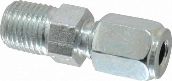 Parker Flareless Bite-Type Tube Nut: 11/16" UN & UNF, 3/8" Tube OD, Steel - 6 BU-S