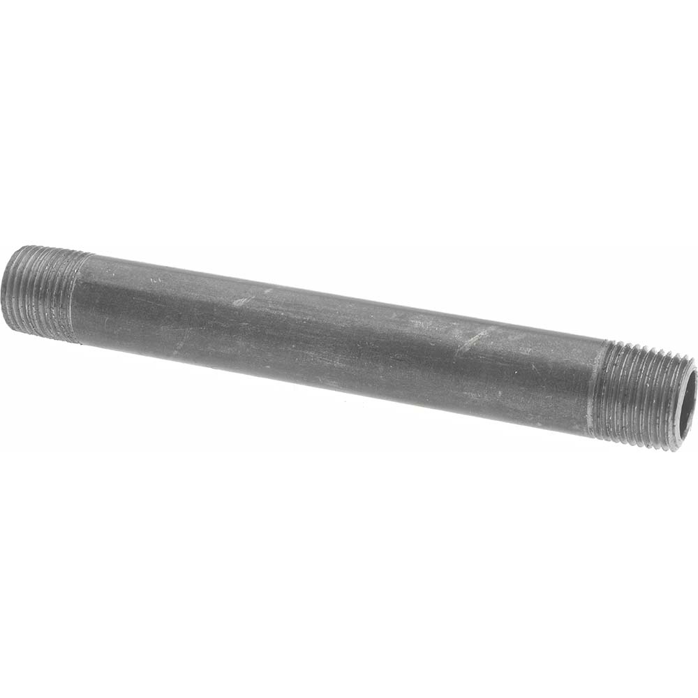 Value Collection Black Pipe Nipple: 3/8" Dia x 1" Long, Schedule 80 - BD-13612