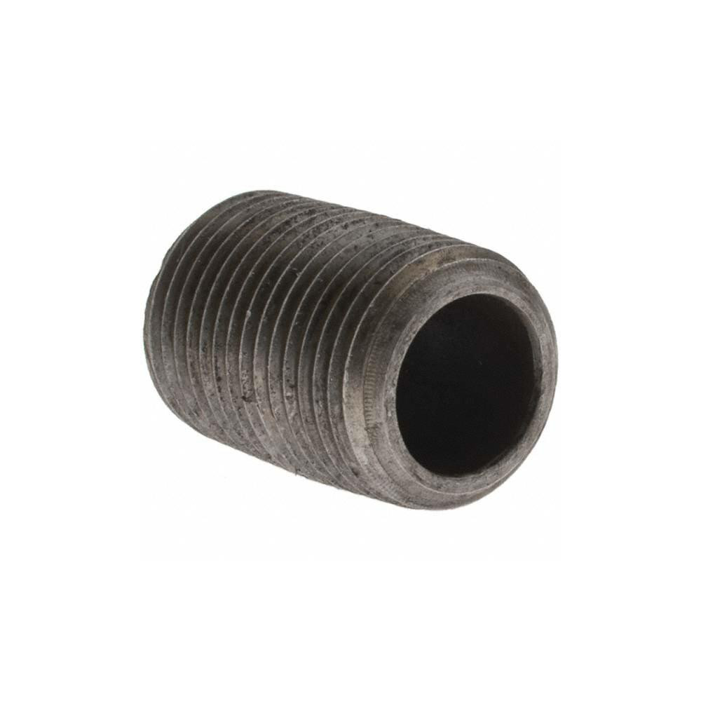 Value Collection Black Pipe Nipple: 3/8" Dia x 1" Long, Schedule 80 - BD-13612
