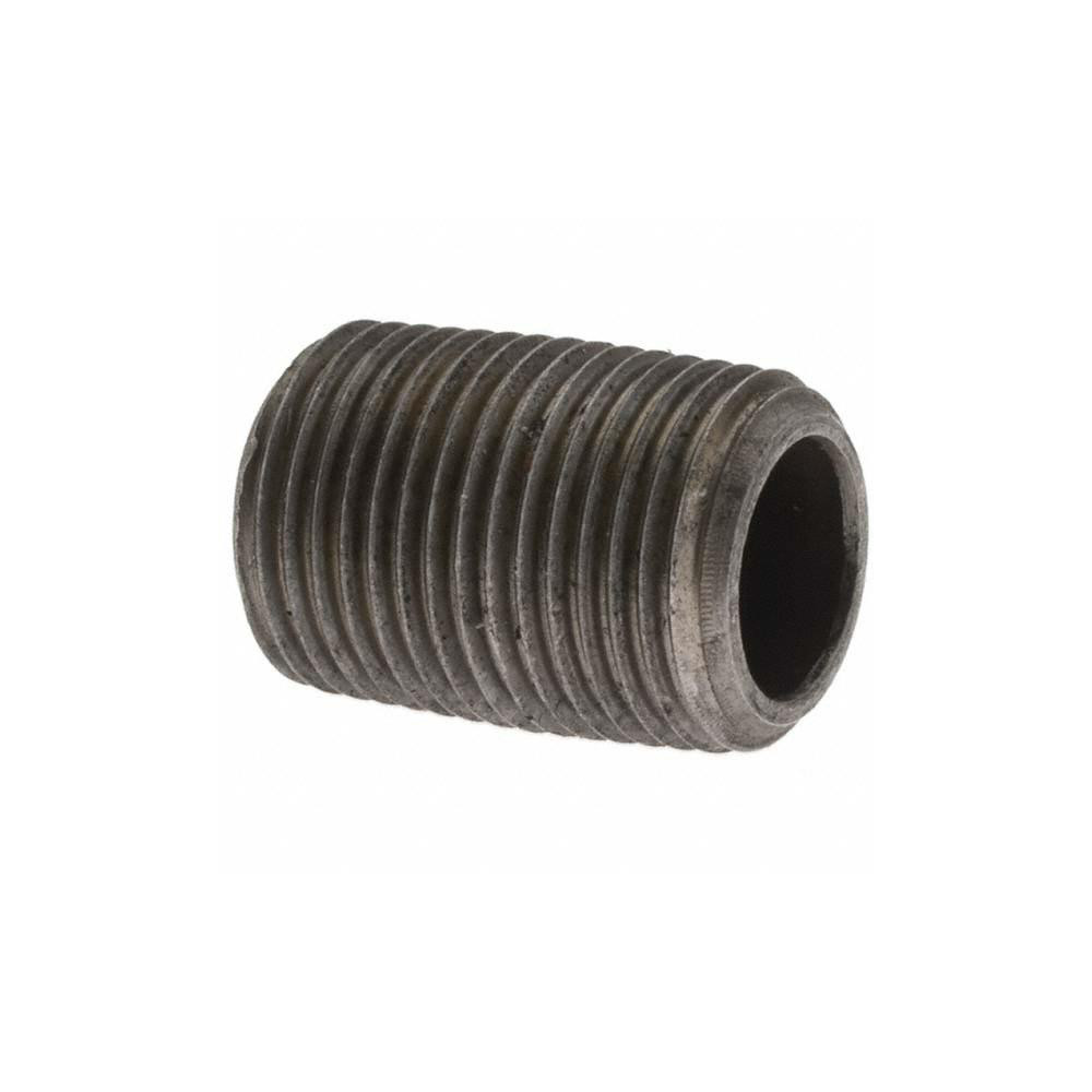 Value Collection Black Pipe Nipple: 3/8" Dia x 1" Long, Schedule 80 - BD-13612