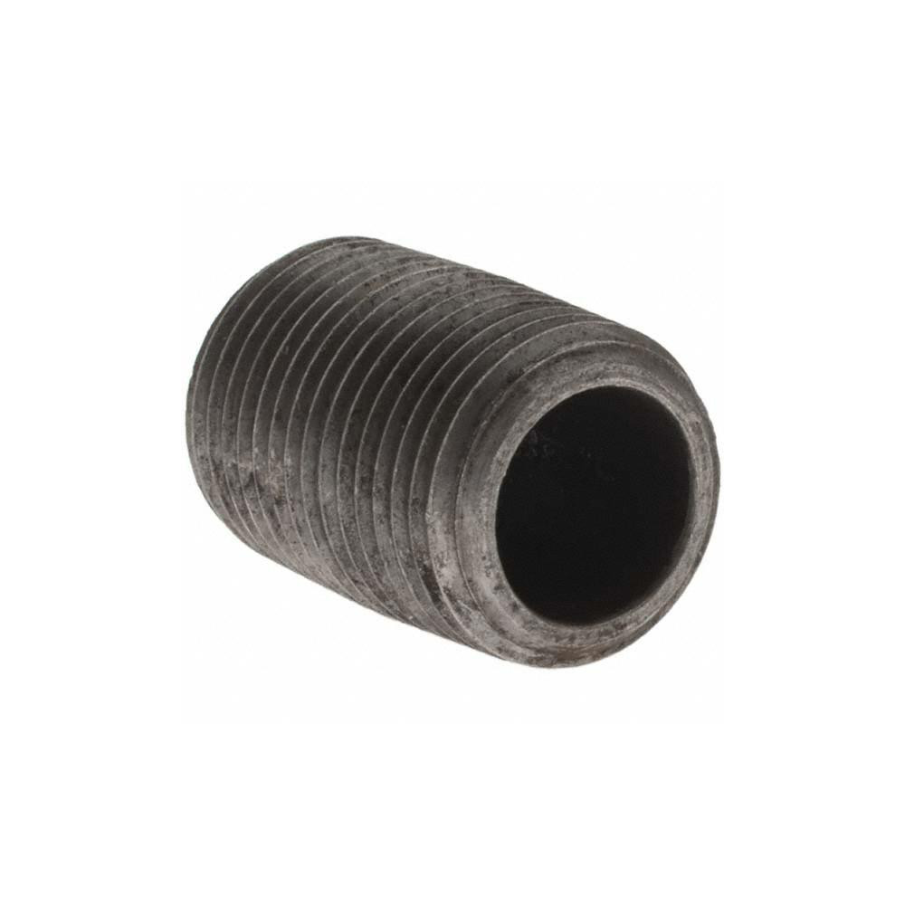 Value Collection Black Pipe Nipple: 3/8" Dia x 1" Long, Schedule 80 - BD-13612