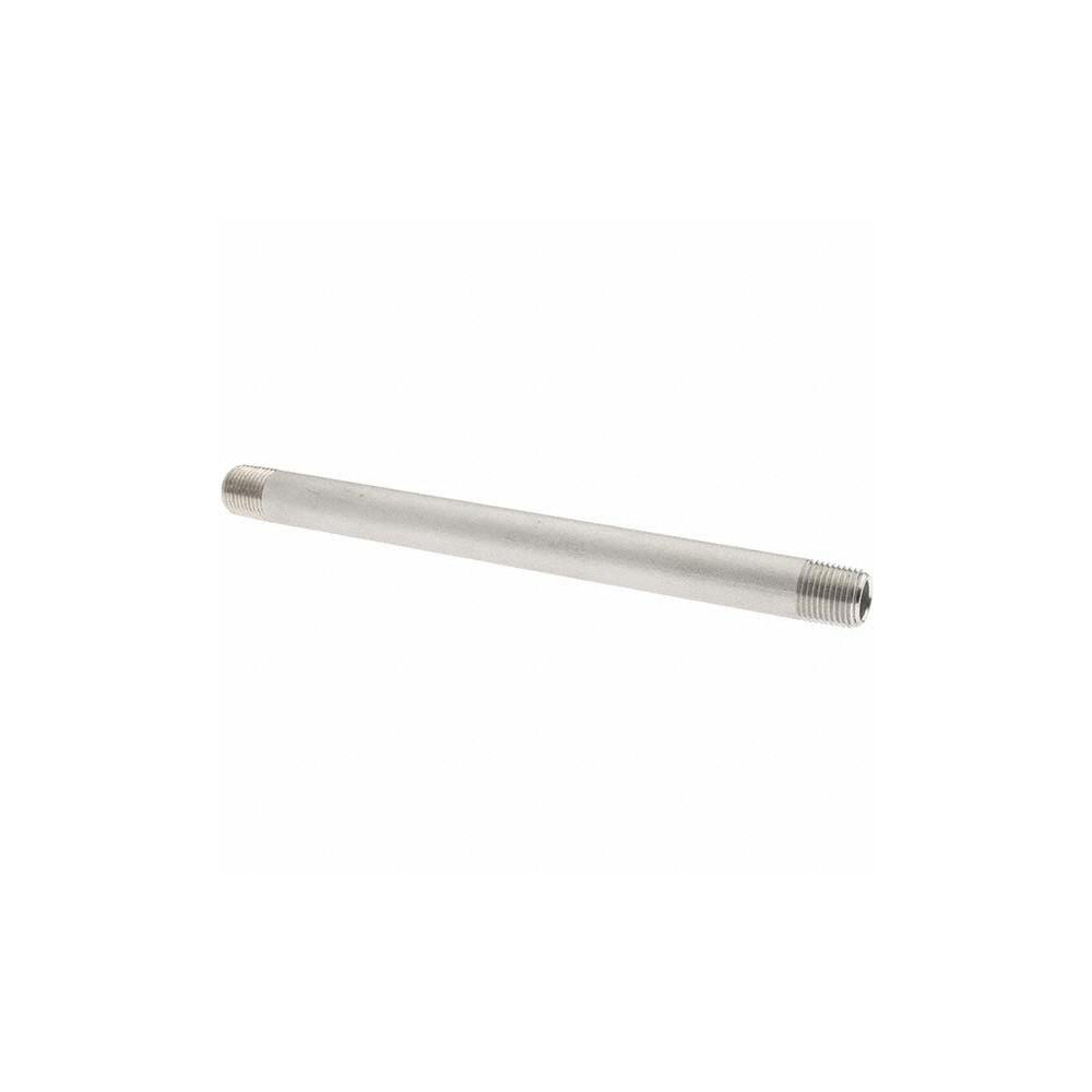 Value Collection Stainless Steel Pipe Nipple: 1/8" Pipe, Grade 304 & 304L - 4BN1/8*5