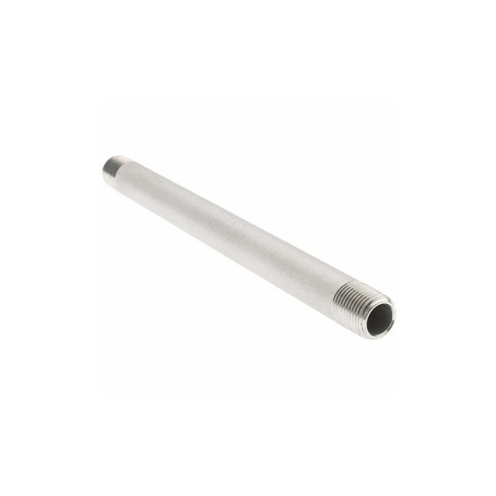 Value Collection Stainless Steel Pipe Nipple: 1/8" Pipe, Grade 304 & 304L - 4BN1/8*5