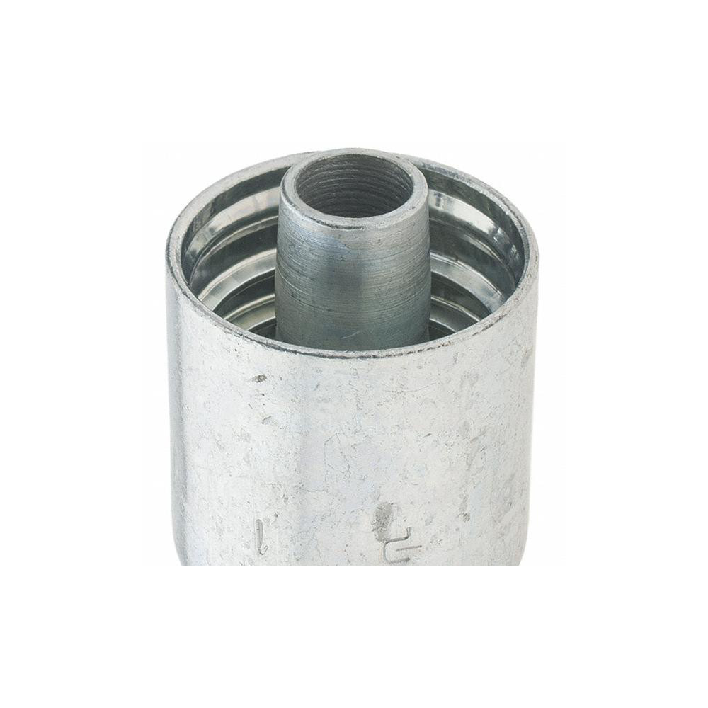 Parker Hydraulic Hose Female Pipe Rigid Fitting: 0.5" ID, 8 mm, 1/2" - KP46913