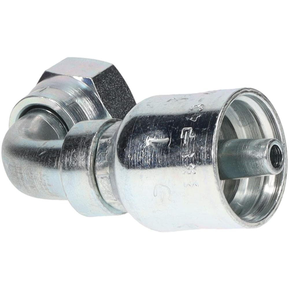 Parker Hydraulic Hose Short Drop Female JIC Swivel 90 ° Elbow: 0.25" ID, 4 mm, 9/16-18 - 13943-6-4
