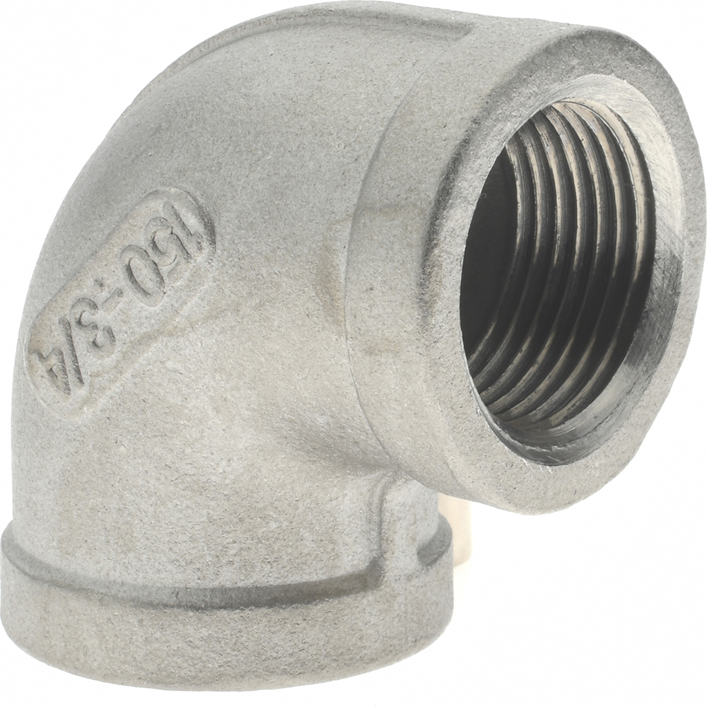 Merit Brass Pipe 90 deg Elbow: 3/4", 304 Stainless Steel - K401-12