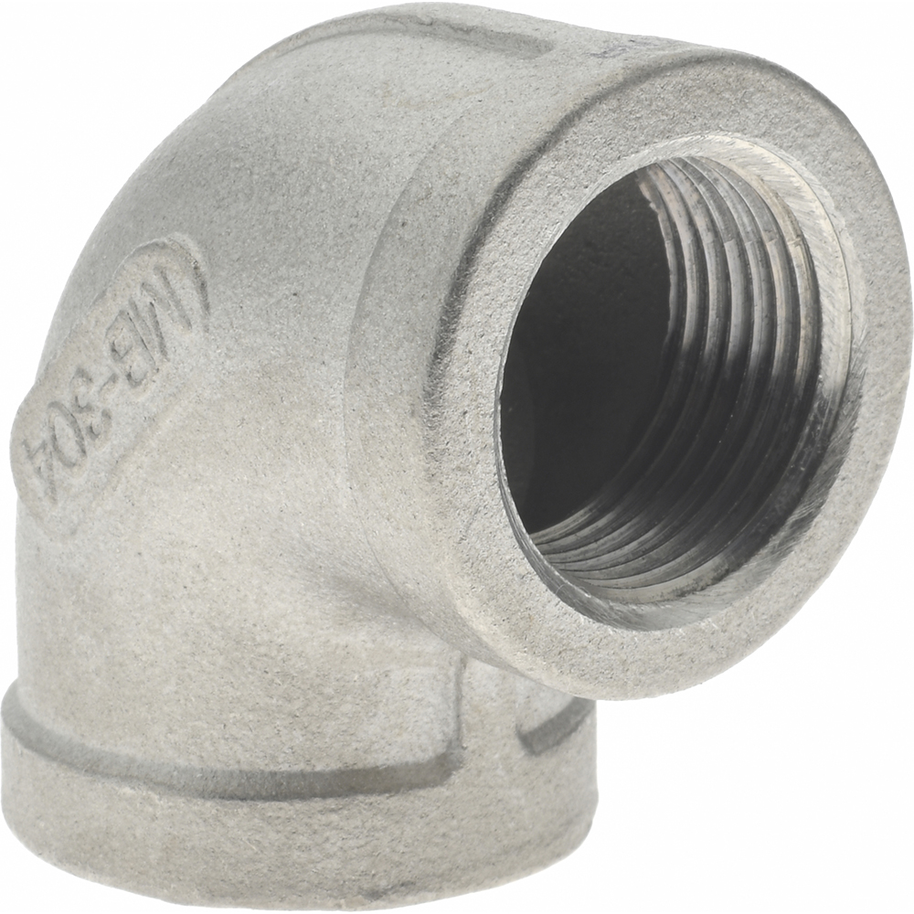 Merit Brass Pipe 90 deg Elbow: 3/4", 304 Stainless Steel - K401-12