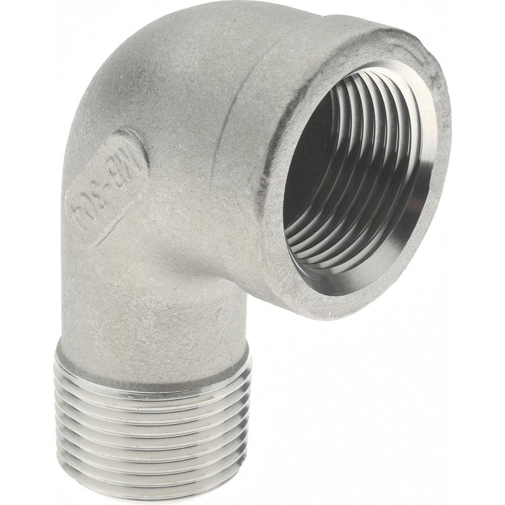 Merit Brass Pipe 90 deg Elbow: 3/4", 304 Stainless Steel - K401-12