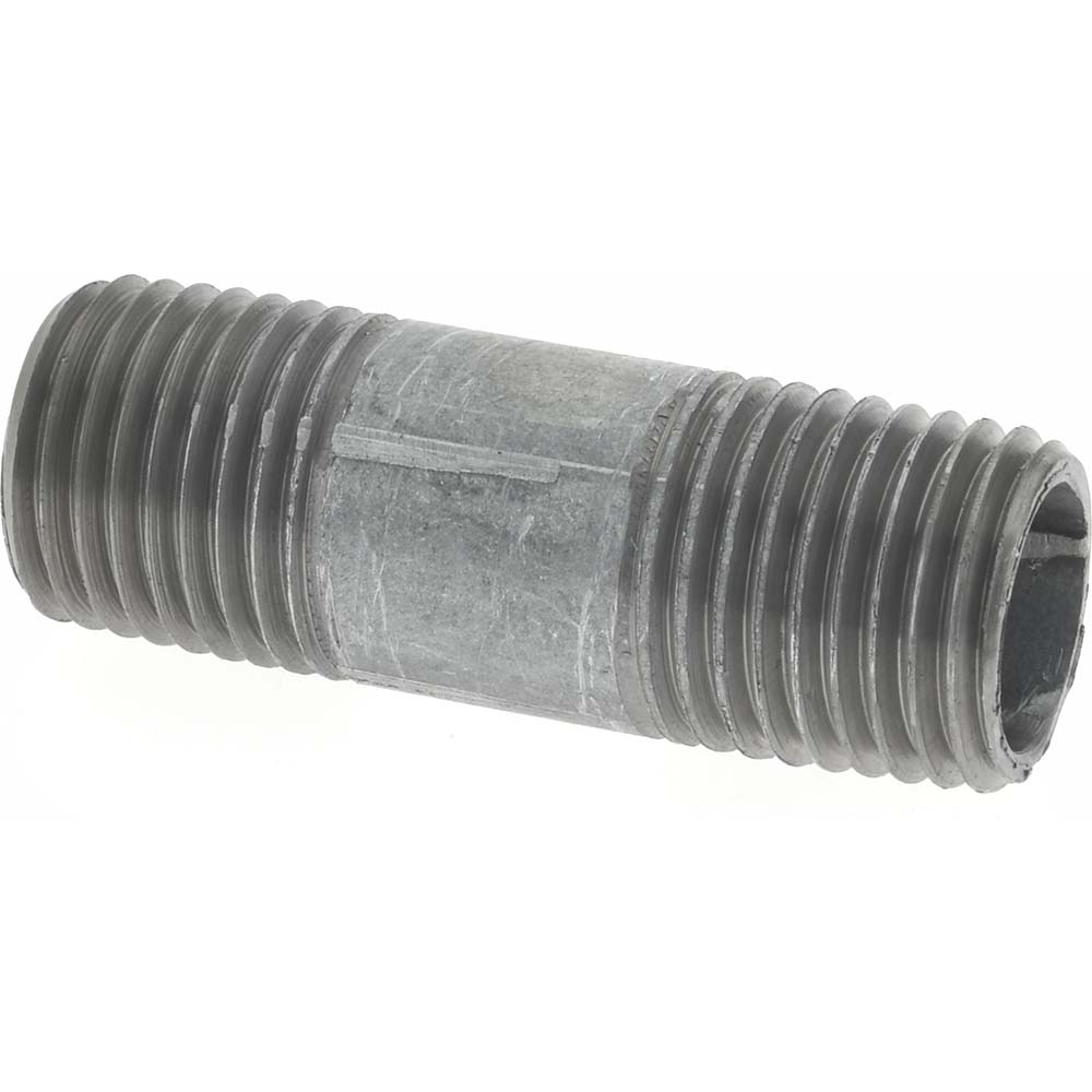 Value Collection Galvanized Pipe Nipple: 1/4", 1-1/2" Long, Schedule 40, Steel - MSCNG02015