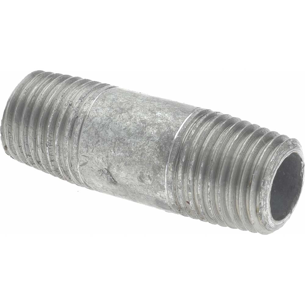 Value Collection Galvanized Pipe Nipple: 1/4", 1-1/2" Long, Schedule 40, Steel - MSCNG02015