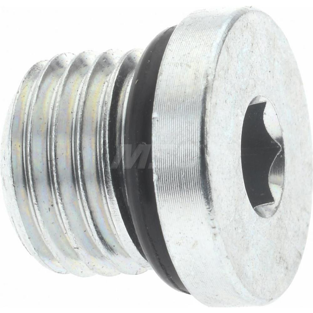 Parker Industrial Pipe Hex Socket Plug: 7/8-14 Male Thread, Male Straight Thread O-Ring - 10 HP5ON-S