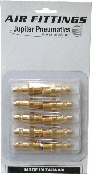 Value Collection 10 Piece 1/4" Body 1/4 NPT 215 psi Steel ARO Pneumatic Coupling Plug Set - 2521672521