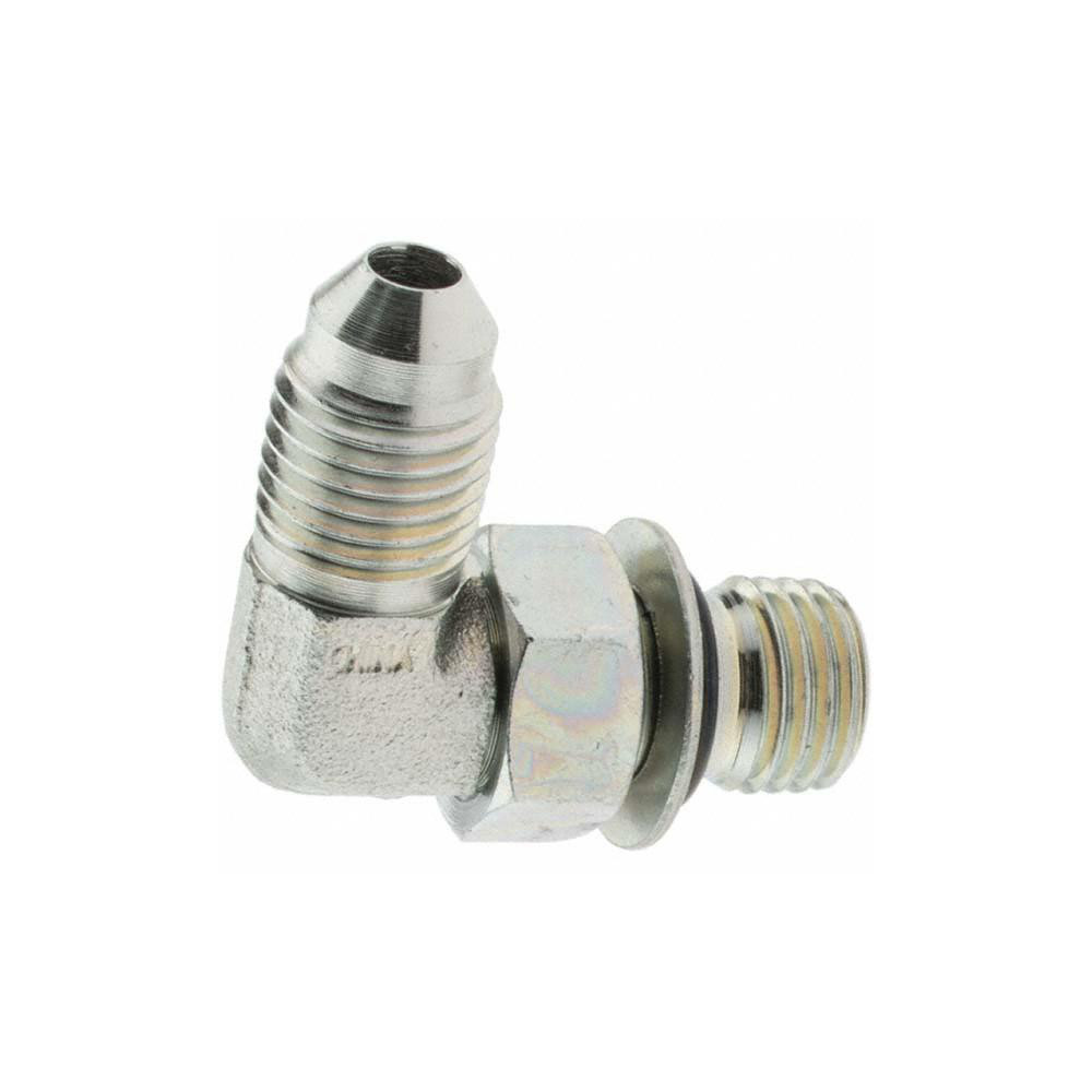 Value Collection Steel Flared Tube Male Elbow: 1/4" OD, 7/16-20 x 7/16-20 Thread, 37 deg Flared Angle - 10572