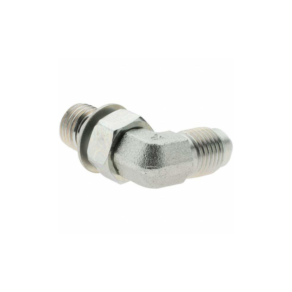 Value Collection Steel Flared Tube Male Elbow: 1/4" OD, 7/16-20 x 7/16-20 Thread, 37 deg Flared Angle - 10572