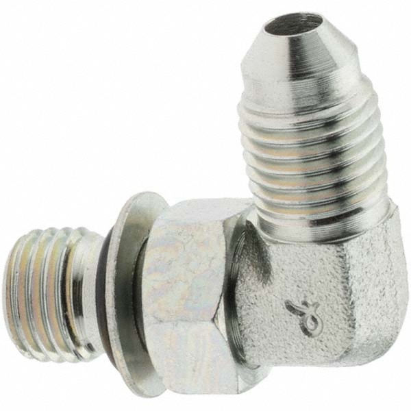 Value Collection Steel Flared Tube Male Elbow: 1/4" OD, 7/16-20 x 7/16-20 Thread, 37 deg Flared Angle - 10572