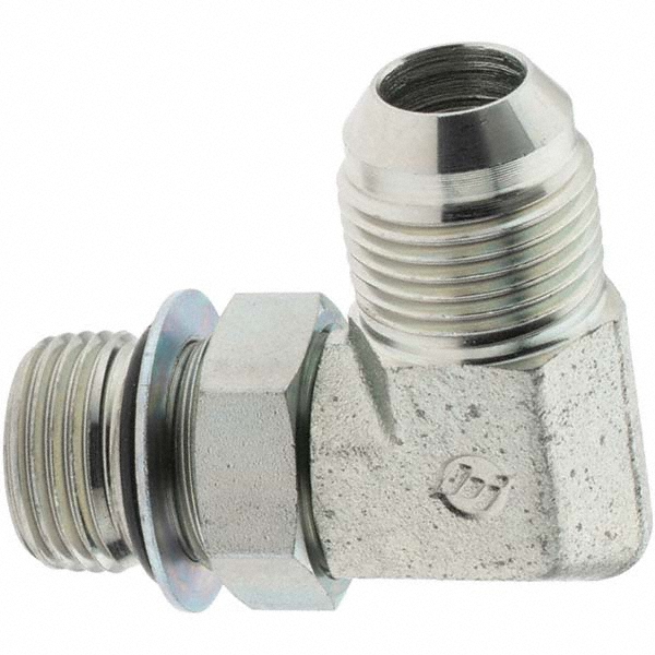 Value Collection Steel Flared Tube Male Elbow: 1/4" OD, 7/16-20 x 7/16-20 Thread, 37 deg Flared Angle - 10572
