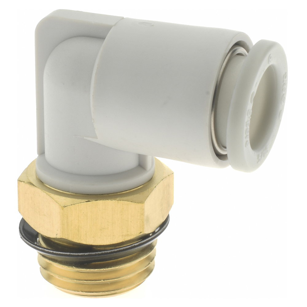 SMC PNEUMATICS Push-to-Connect Push-to-Connect Fitting: Elbow, 8.00 mm OD - KQ2L08-U03A