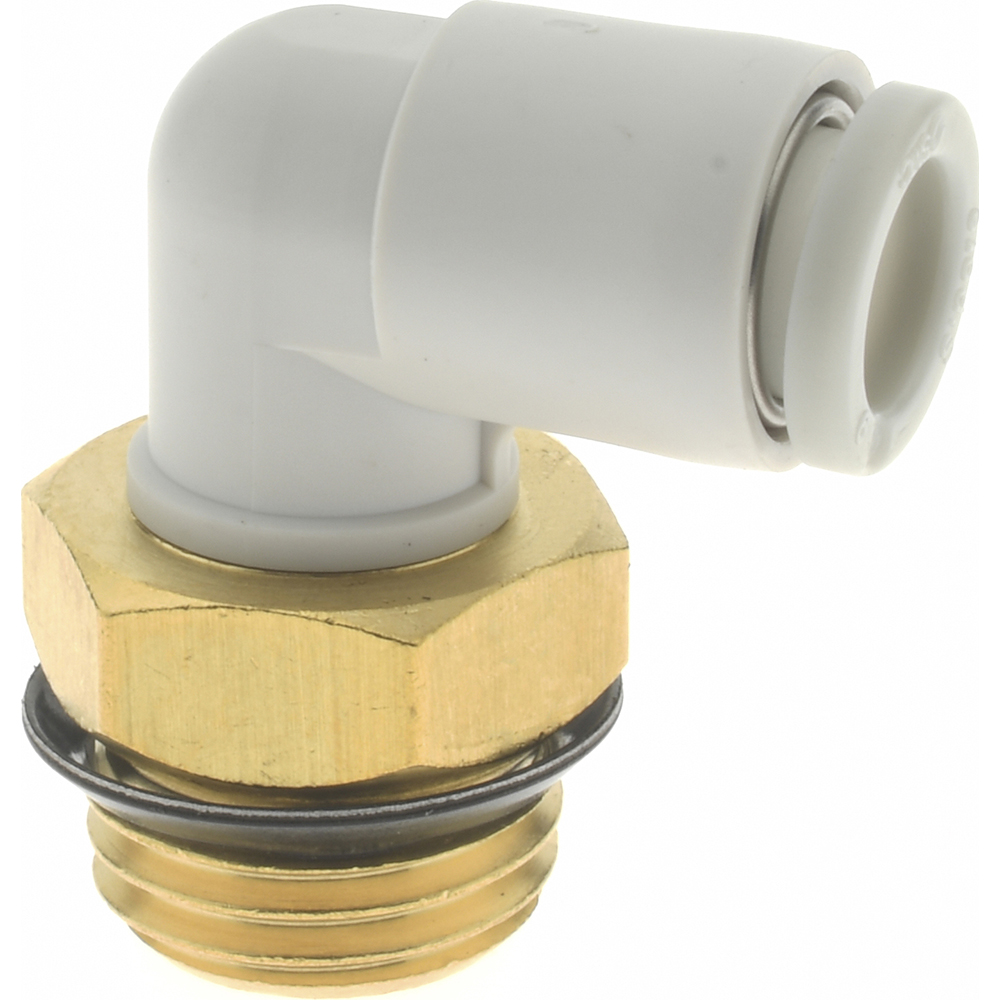 SMC PNEUMATICS Push-to-Connect Push-to-Connect Fitting: Elbow, 8.00 mm OD - KQ2L08-U03A