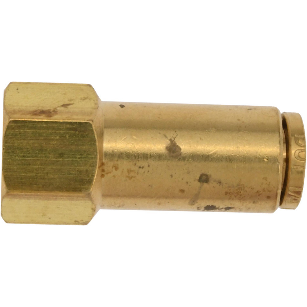 Parker Push-to-Connect Tube x FNPT x Tube x Female Fitting: Connector, NPTF, 1/4" OD - BD-P00009