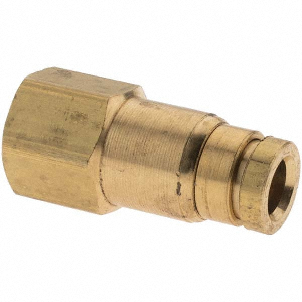 Parker Push-to-Connect Tube x FNPT x Tube x Female Fitting: Connector, NPTF, 1/4" OD - BD-P00009