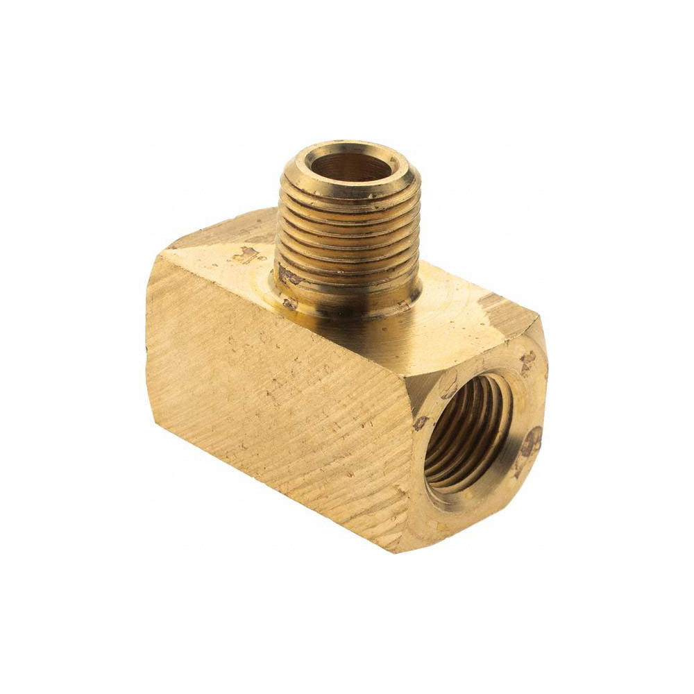 Parker Industrial Pipe Male Branch Tee: 1/8" Female Thread, 1/8" Male Thread, MNPTF x FNPTF - 11148