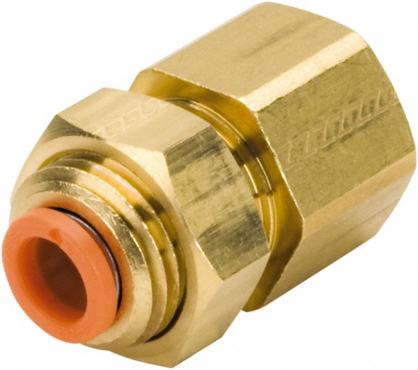 SMC PNEUMATICS Push-to-Connect Push-to-Connect Fitting: Bulkhead, NPT, 1/2" OD - KQ2E13-36A