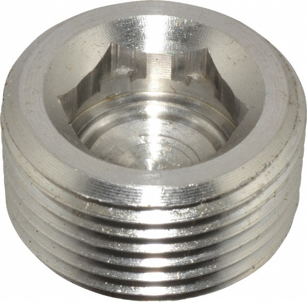 Merit Brass Pipe Hex Plug: 1/8", 316 & 316L Stainless Steel - 3617HD-02