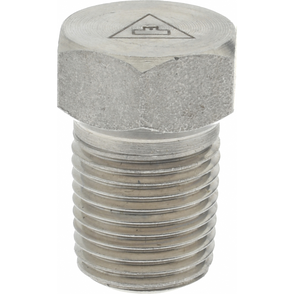 Merit Brass Pipe Hex Plug: 1/8", 316 & 316L Stainless Steel - 3617HD-02