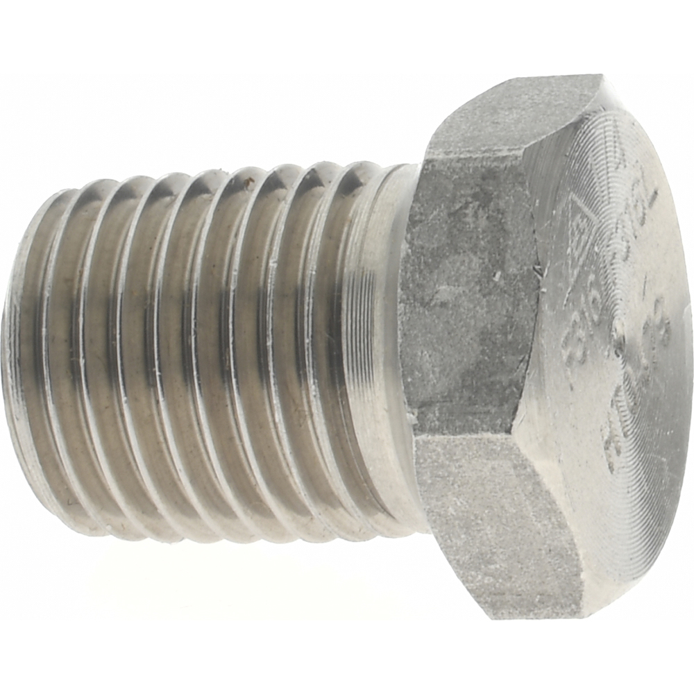 Merit Brass Pipe Hex Plug: 1/8", 316 & 316L Stainless Steel - 3617HD-02