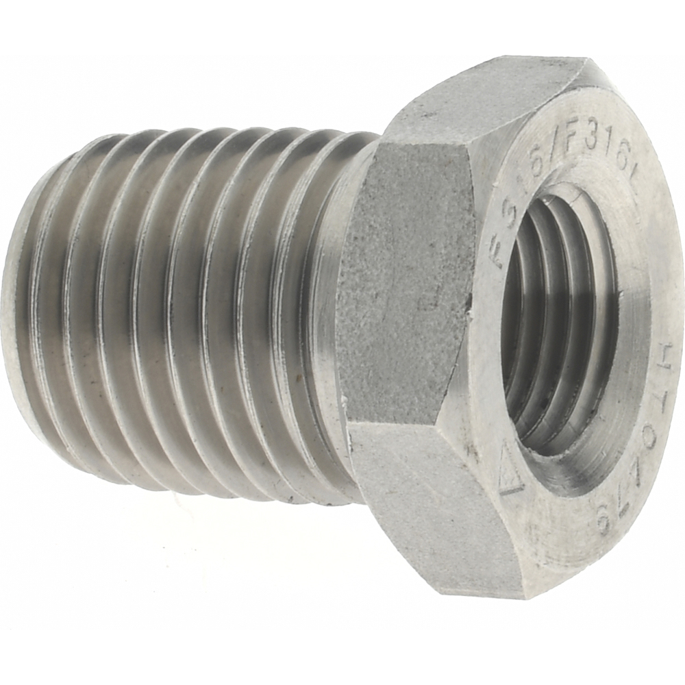 Merit Brass Pipe Hex Plug: 1/8", 316 & 316L Stainless Steel - 3617HD-02