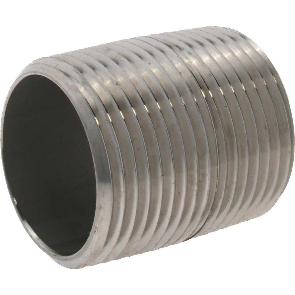 Value Collection Stainless Steel Pipe Nipple: 1" Pipe, Grade 304 & 304L - 4BN1*11/2